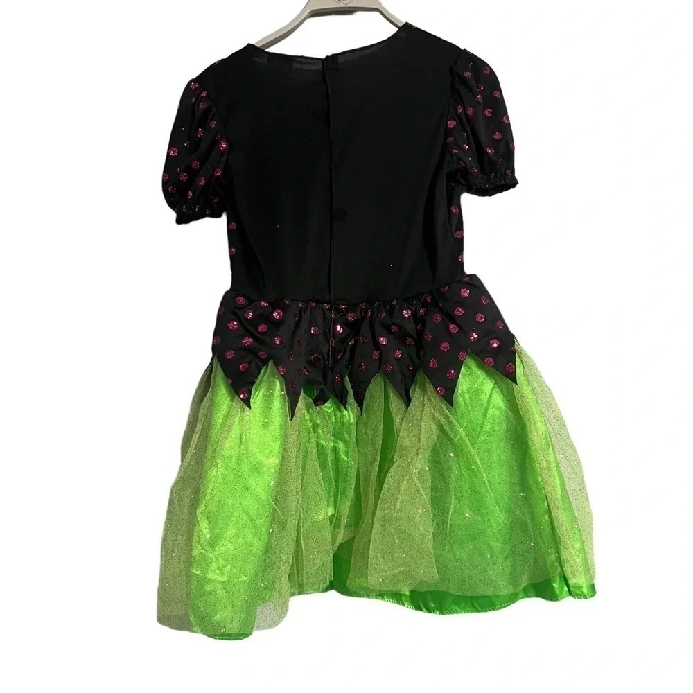 Girls Witch polka dot costume large